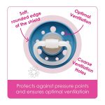 Nip Cherry Baby Orthodontic Shaped Baby Pacifier - Blue Gray And Dark Blue - Size 1 - (0-6m) - Image 2