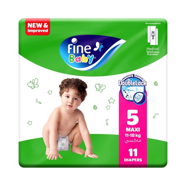 Fine Baby Double Lock Diaper Maxi 11-18kg (11pcs)
