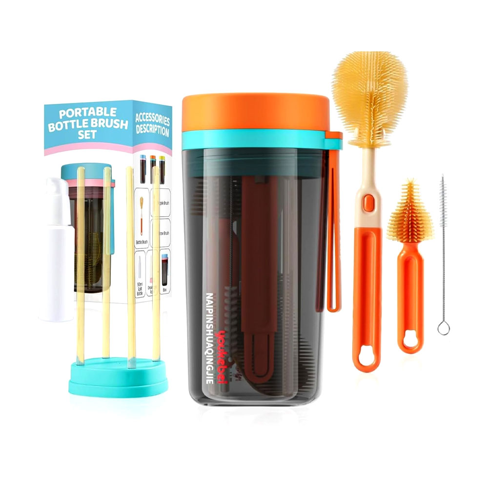 6942103913556-1 Sky Touch Youkebei Portable Bottle Brush Set - Image 1
