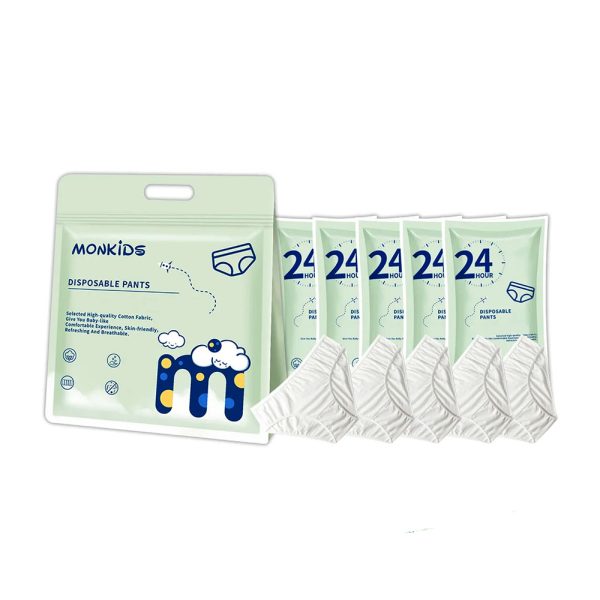 Monkids Soft And Comfortable Disposable Pants - Large Size - Pack Of 5