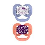 Dr. Brown's Advantage Glow-in-the-Dark Baby Pacifier Purple And Peach - 0-6 m