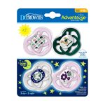 Dr. Brown's Advantage Glow-in-the-dark Pacifier  - 6-18M (4pcs) - Image 2