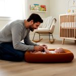 Moon Baby Lounger Portable and Adjustable Newborn Sleeper & Infant Floor Seat Cotton Fabric Suitable for 0-9 Months - Image 9