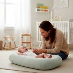 Moon Baby Lounger Portable and Adjustable Newborn Sleeper & Infant Floor Seat Cotton Fabric Suitable for 0-9 Months - Image 8