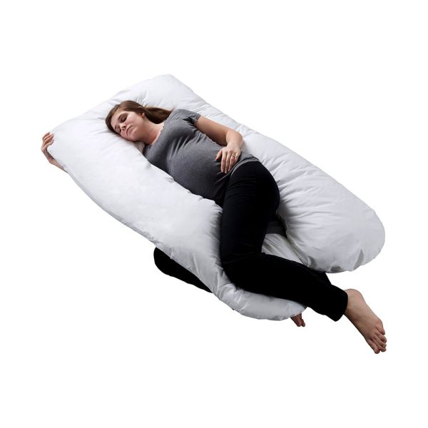 Bluestone U-Shaped Full Body Pregnancy Pillow - White