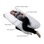 Bluestone U-Shaped Full Body Pregnancy Pillow - White - Image 3