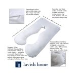 Bluestone U-Shaped Full Body Pregnancy Pillow - White - Image 4