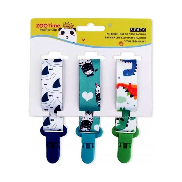Mumoo Bear Pacifier Clip For Boys And Girls - Set Of 3