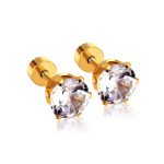Ason Kexta Minimalist Rhinestone Earrings - Size 3mm - Suitable For Both Casual And Semi-formal Wear