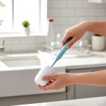 Philisenmall Kitchen Foam Sponge Bottle Cleaning Brush - Blue - Image 5