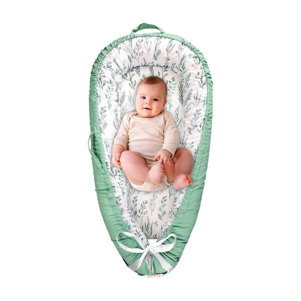 Dilimi Baby Lounger And Share A Sleeping Baby Nest - Green Leaf