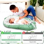Dilimi Baby Lounger And Share A Sleeping Baby Nest - Green Leaf - Image 6