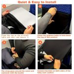 YHY Adjustable Airplane Seat Footrest - Travel Hammock Bed - Black - Image 3