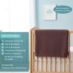 ⁦Opewod Newborn Nursery Baby Cotton Knit Blanket⁩ - الصورة ⁦4⁩