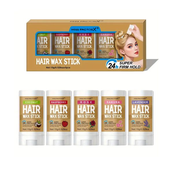 Miss Factor Hair Wax Stick Set - 5pcs (15g each)
