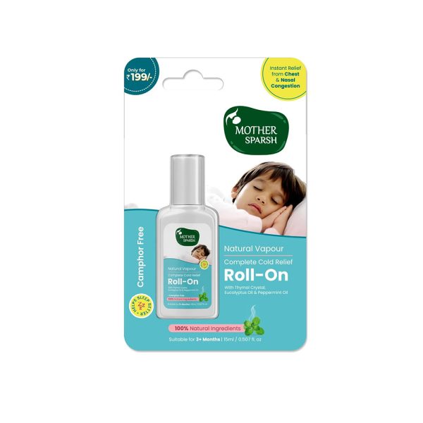 Mother Sparsh Natural Vapour Cold Relief Roll-On 15ml 3m+