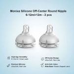 Monixa Silicone Off-Center Round Nipple 6-12m/+12m - 2 pcs - Image 3
