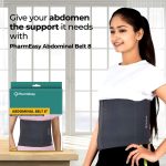 PharmEasy Abdominal Belt 8" Waist Trimmer - Gray - Image 2
