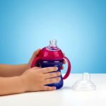 Nuby Grip N' Sip Soft Spout Trainer Cup - (4m+) - Pink/Purple - Image 2