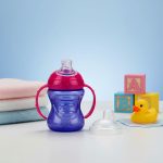 Nuby Grip N' Sip Soft Spout Trainer Cup - (4m+) - Pink/Purple - Image 3