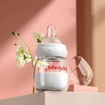Minitutu Newborn Baby Glass Feeding Bottle - 0m+ - Image 2
