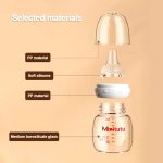 Minitutu Newborn Baby Glass Feeding Bottle - 0m+ - Image 4