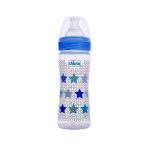 Chicco Well-Being Feeding Bottle 250ml – Blue - Baby Milk Bottle for Easy Feeding