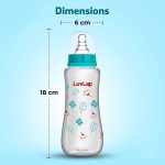 LuvLap Essential Slim Neck Feeding Bottle - 250ml - Green - Image 6