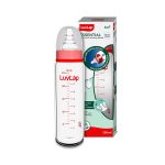 LuvLap Natura Flo Wide Neck Feeding Bottle Glass – 250ml – Red