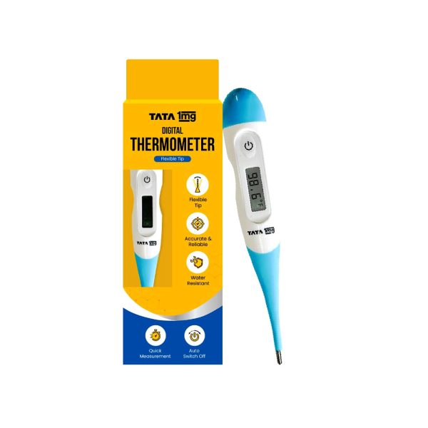 Tata 1mg Flexible Tip Digital Thermometer With One Touch Operation For Children And Adult
