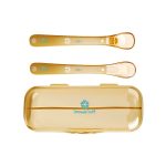 Snowie Soft Silicone Spoon 2 Pcs With Case - Orange
