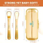 Snowie Soft Silicone Spoon 2 Pcs With Case - Orange - Image 2