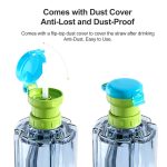 Yann Portable Anti-Spill Straw Lid for Water Bottles  - Green - Image 6