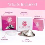 ⁦BoobyBuds Original Silver Nursing Cups Universal Fit Nipple Shields for Breastfeeding Relief⁩ - الصورة ⁦6⁩