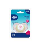 Wee Baby Orthodontic Soother Safari - 6-18m - Pink