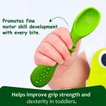 ⁦Chic Buddy Baby First Stage Spoon – Blue&Green⁩ - الصورة ⁦4⁩