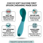 ⁦Chicco Baby's First Spoon Mix & Match 8m+ Teal⁩ - الصورة ⁦5⁩