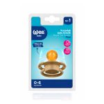 Wee Baby Round Teat Soother Pure 0-6m - Yellow