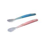 Novo Chic Baby Silicone Spoon - Pack of 2 - Pink & Blue