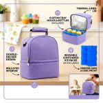 KYB Insulated Cooler Bag with 2 Ice Pack - Purple - Image 6