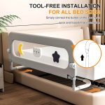 KYB Bumper Crib Safe Bedside Rail Guard for Twin , Full , Queen & King Size Beds - Image 3
