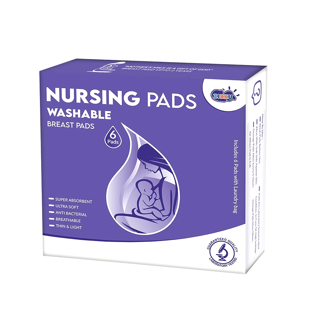 10000502737-1 Zikku Nursing Pads Washable Breast Pads - Pack Of 6 - Image 1