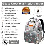 Motherly By A Mom Magical Unicorn Backpack - Gray - Image 4