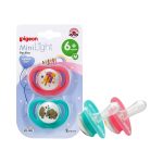 Pigeon Mini Light Pacifier Size M 6+m 2pcs - Pink&Green