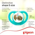 Pigeon Mini Light Pacifier Size M 6+m 2pcs - Pink&Green - Image 5