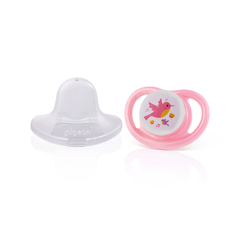 4902508805711-1 Pigeon Mini Light Soother - S - 0m+ - Baby Pink - Image 1