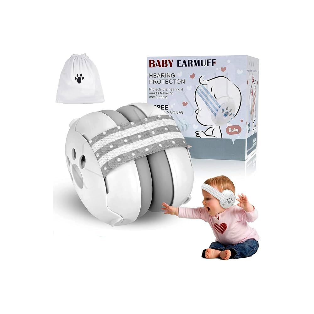 6963153648427-1 KYB Kathuzz Baby Earmuff Hearing Protection - Gray - Image 1