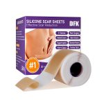 DFK Silicone Scar Sheets Roll for Surgical, Keloid, Acne, Burn & C-Section Scars (1.6" × 79" / 2M)