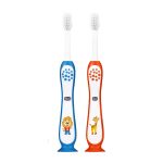Chicco Toothbrush 3-8 years 2 pcs - Blue and Orange