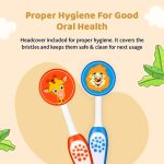 ⁦Chicco Toothbrush 3-8 years 2 pcs - Blue and Orange⁩ - الصورة ⁦4⁩
